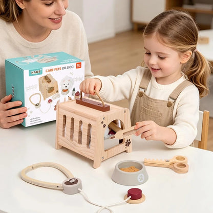 Wooden Veterinarian Role-Play Kit
