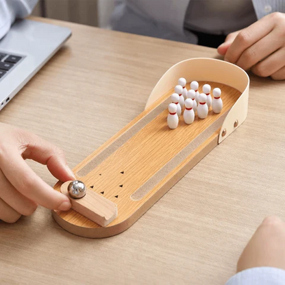 Jeu De Mini Bowling En Bois Pour Enfants