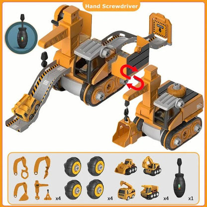 Jeu De Construction De Véhicules Avec Outils - Enfant Joyeux