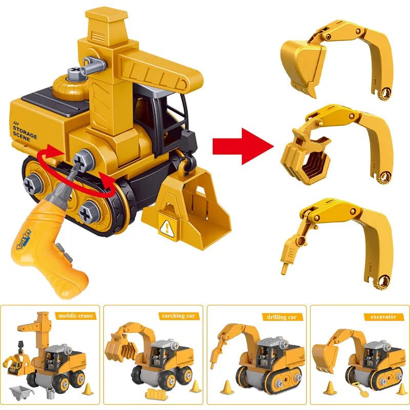 Jeu De Construction De Véhicules Avec Outils - Enfant Joyeux