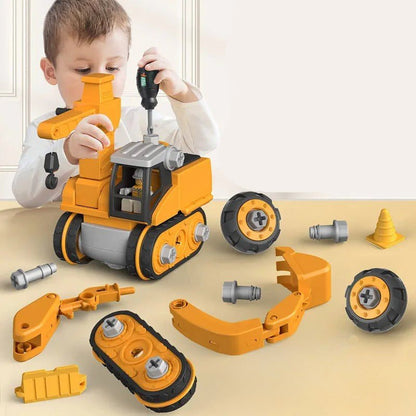 Jeu De Construction De Véhicules Avec Outils - Enfant Joyeux
