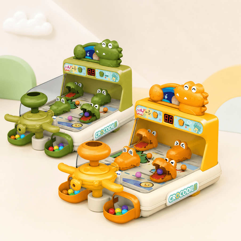 Jeu de flipper pour enfants avec billes, présenté de face
