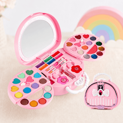 Trousse de maquillage pour enfants avec miroir présentée ouverte