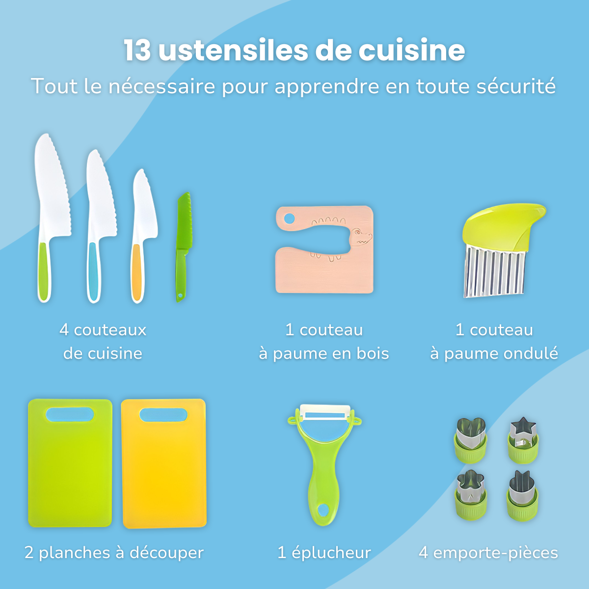 Ensemble de Cuisine Montessori 13 pièces