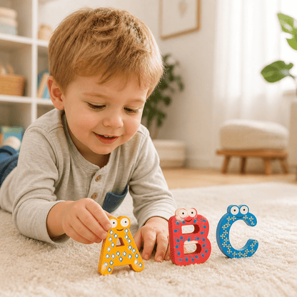 Lettres Magnétiques En Bois Pour Apprendre L’Alphabet - Enfant Joyeux