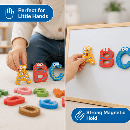 Lettres Magnétiques En Bois Pour Apprendre L’Alphabet - Enfant Joyeux