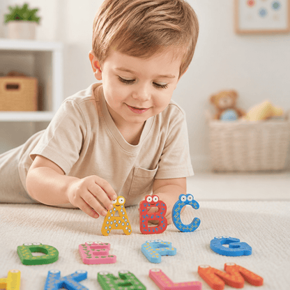 Lettres Magnétiques En Bois Pour Apprendre L’Alphabet - Enfant Joyeux