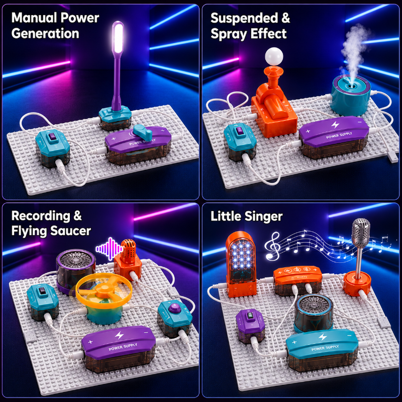 Circuits encliquetables assemblés dans une activité éducative
