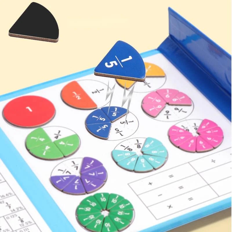 Livre Magnétique Montessori Pour Apprendre Les Fractions - Enfant Joyeux