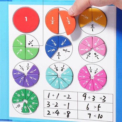 Livre Magnétique Montessori Pour Apprendre Les Fractions - Enfant Joyeux