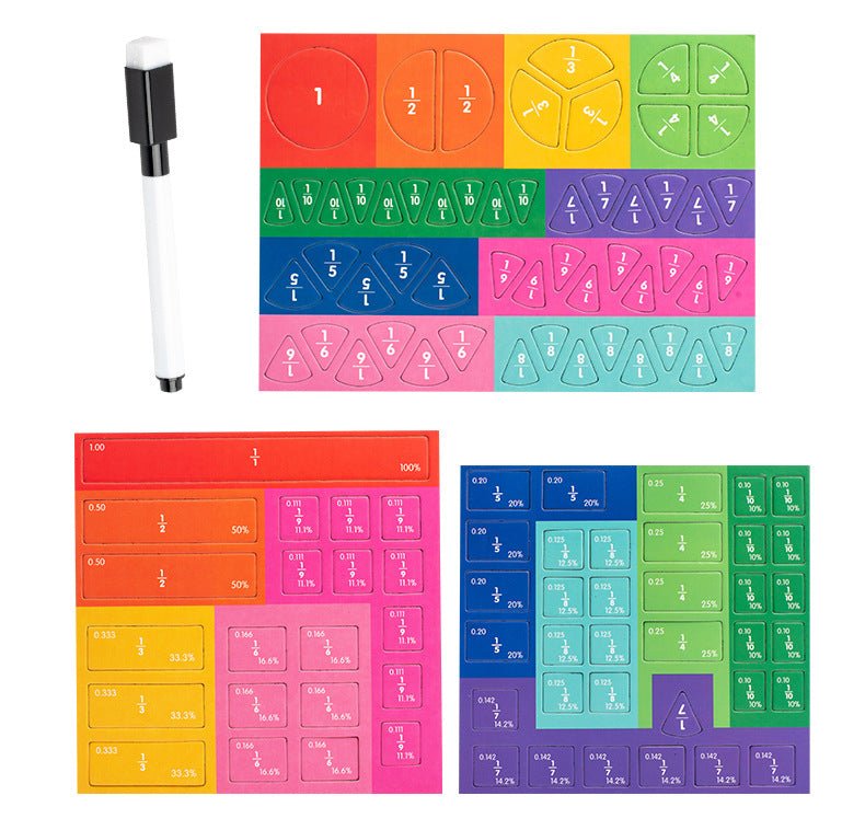 Livre Magnétique Montessori Pour Apprendre Les Fractions - Enfant Joyeux