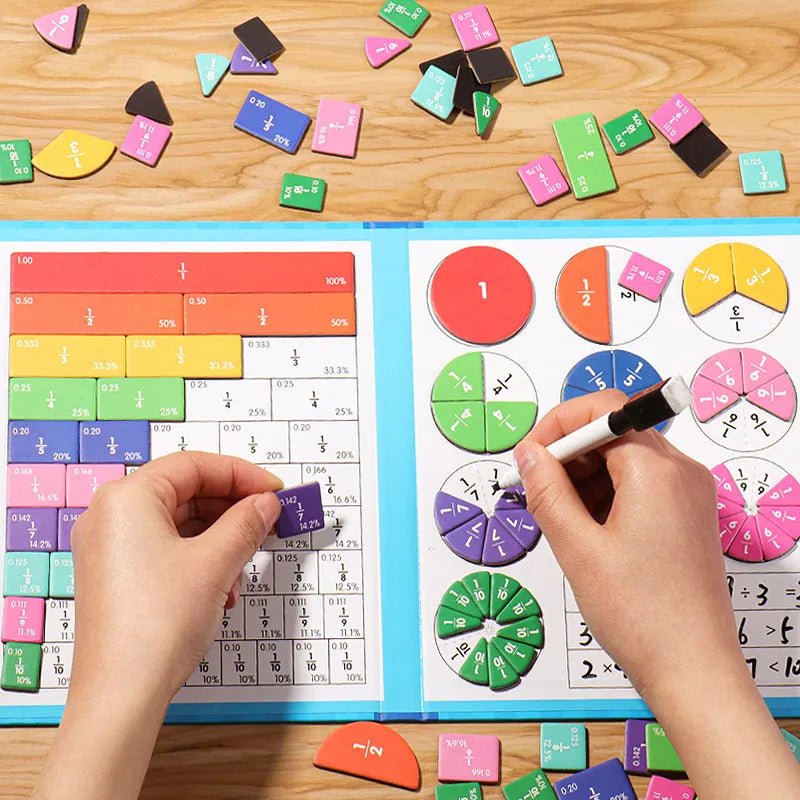 Livre Magnétique Montessori Pour Apprendre Les Fractions - Enfant Joyeux