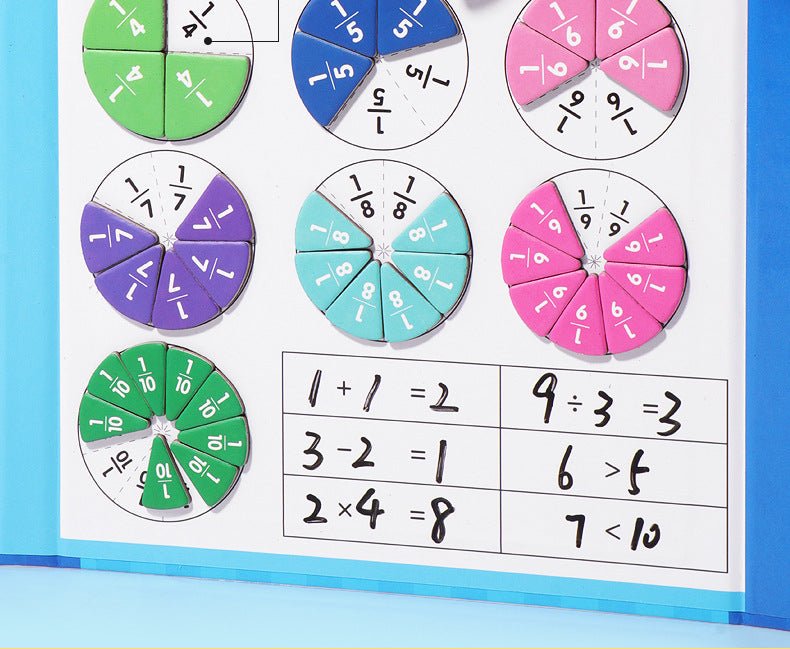Livre Magnétique Montessori Pour Apprendre Les Fractions - Enfant Joyeux