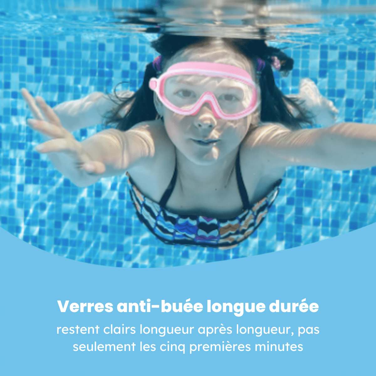 Lunettes de Natation à Clip - Enfant Joyeux