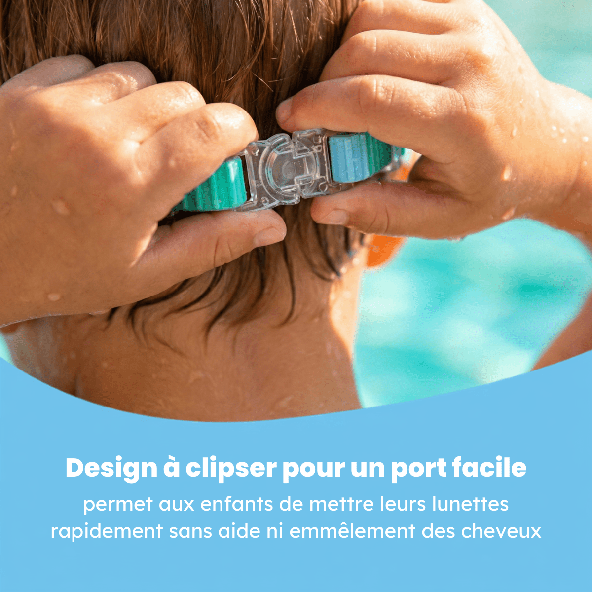 Lunettes de Natation à Clip - Enfant Joyeux