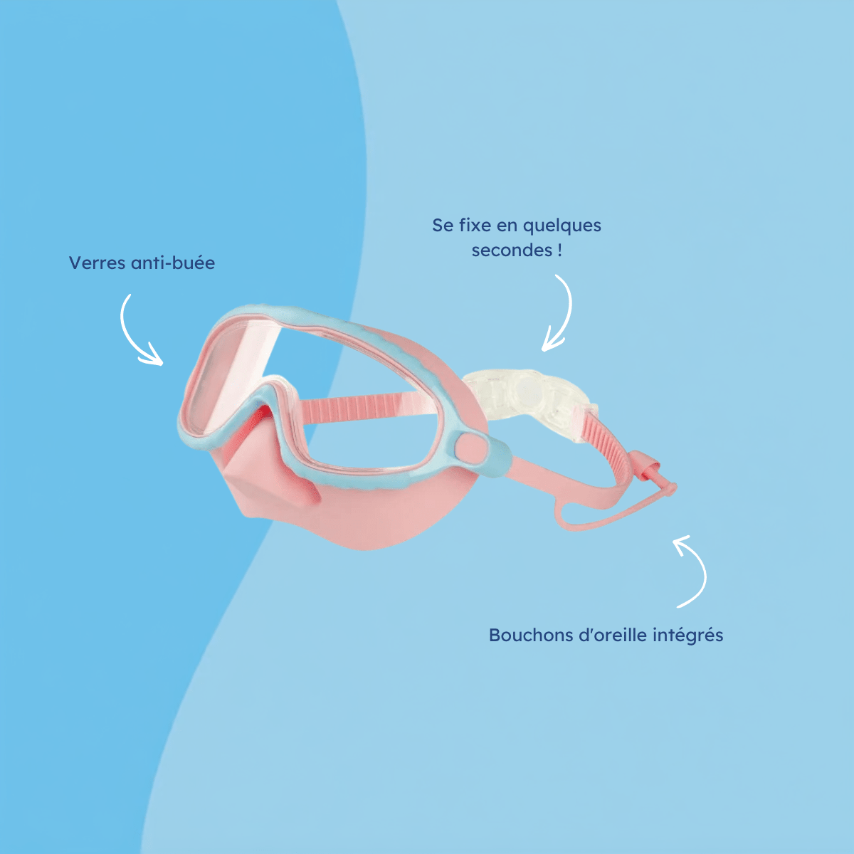 Lunettes de Natation à Clip - Enfant Joyeux