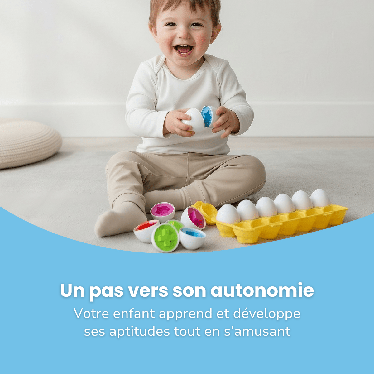 Œufs Géométriques Montessori (lot de 12) - Enfant Joyeux