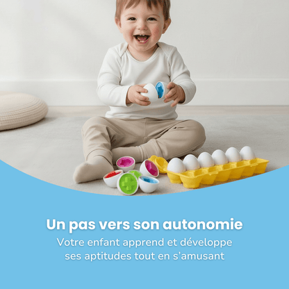 Œufs Géométriques Montessori (lot de 12) - Enfant Joyeux