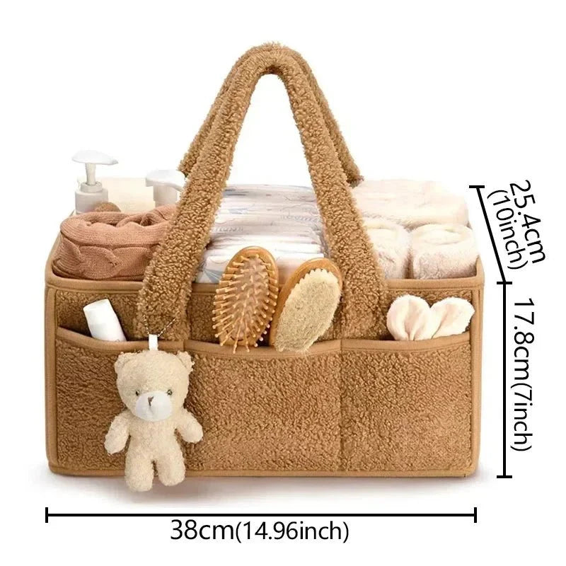 Panier souple avec poignées pour articles essentiels de bébé