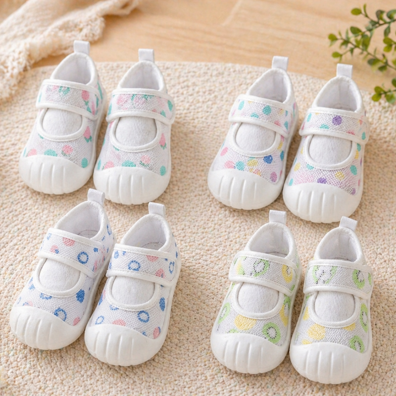 Détail du tricot de coton des chaussons chaussettes pour bébé