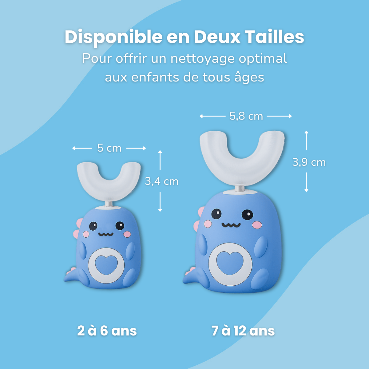 SuperDino™ | Brosse à Dents Électrique - Enfant Joyeux