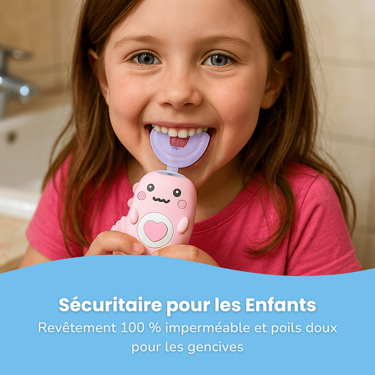 SuperDino™ | Brosse à Dents Électrique - Enfant Joyeux