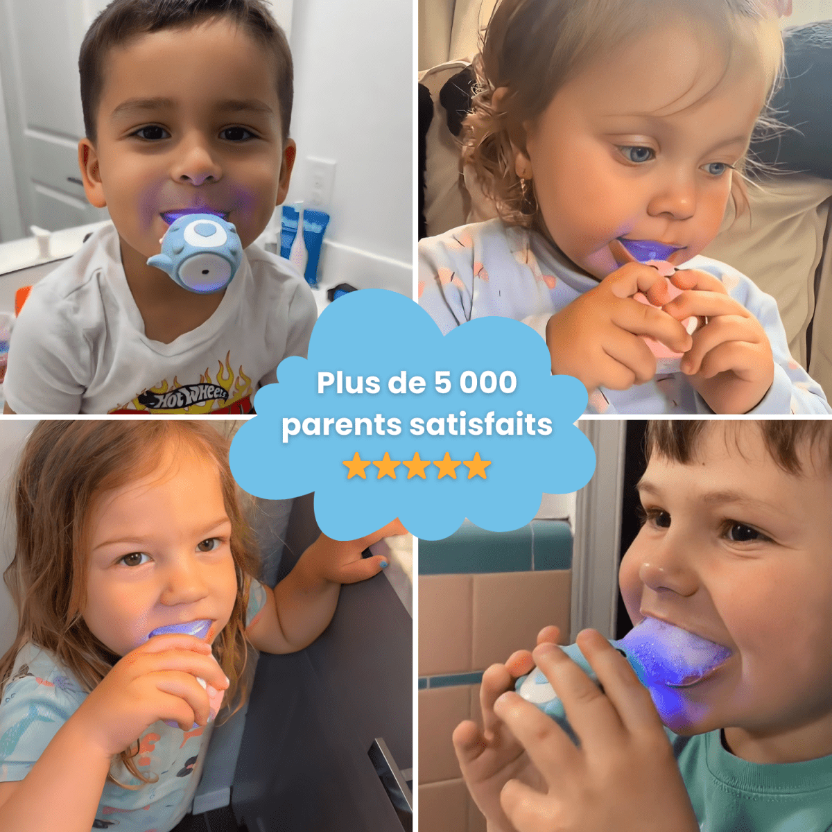 SuperDino™ | Brosse à Dents Électrique - Enfant Joyeux