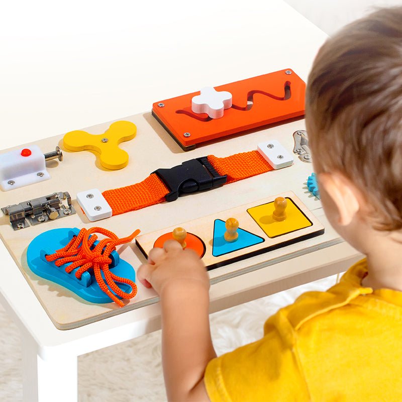 Tableau D’Activités Montessori En Bois Pour Enfants - Enfant Joyeux