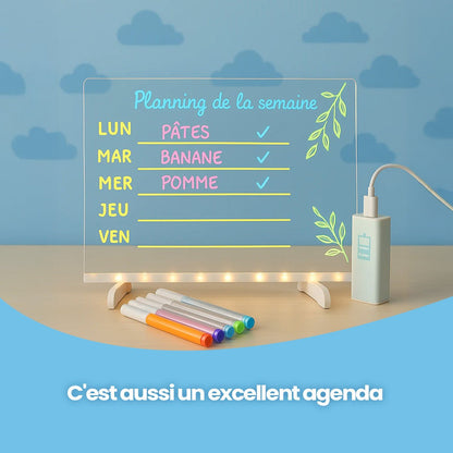 Tableau de dessin lumineux à DEL - Enfant Joyeux