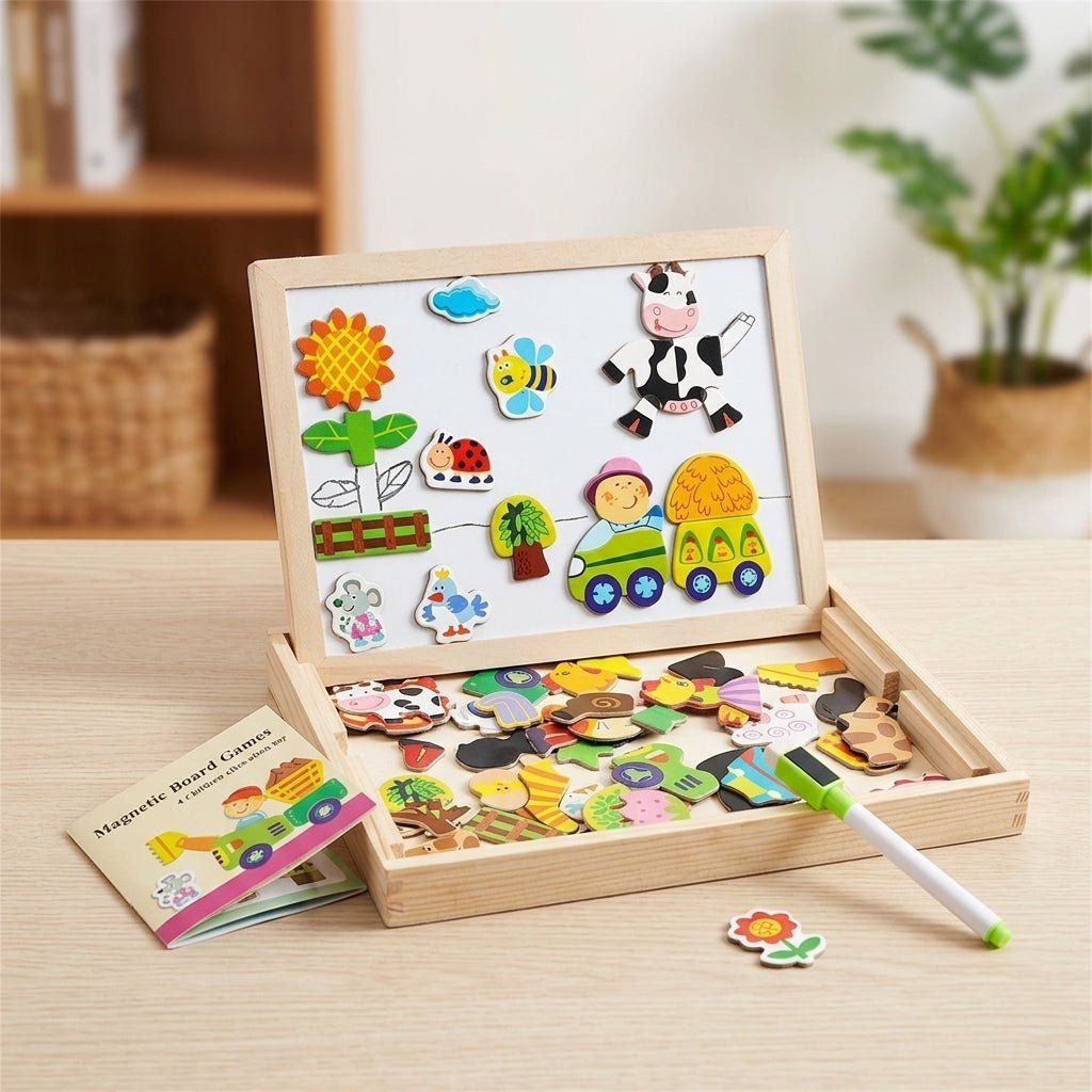 Tableau De Dessin Magnétique Double Face Pour Enfants - Enfant Joyeux