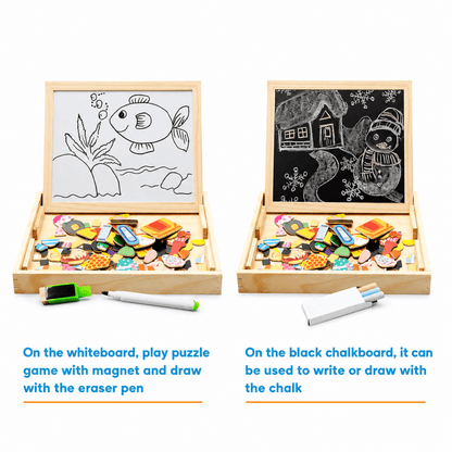 Tableau De Dessin Magnétique Double Face Pour Enfants - Enfant Joyeux