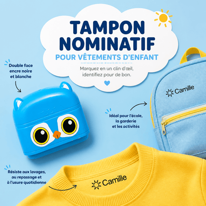 Tampon Nominatif Pour Vêtements D'Enfant - Enfant Joyeux
