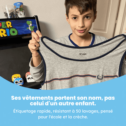 Tampon Nominatif Pour Vêtements D'Enfant - Enfant Joyeux