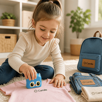 Tampon Nominatif Pour Vêtements D'Enfant - Enfant Joyeux