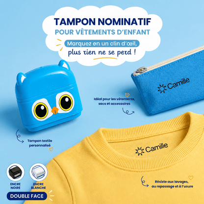 Tampon Nominatif Pour Vêtements D'Enfant - Enfant Joyeux
