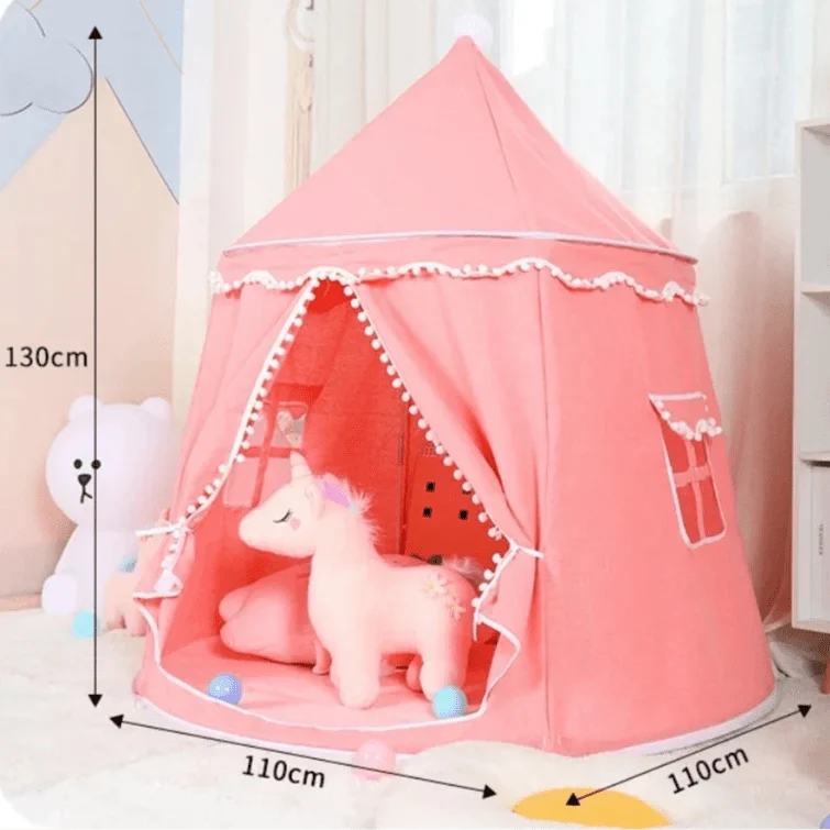 Structure pliable du tipi enfant en tissu effet peluche