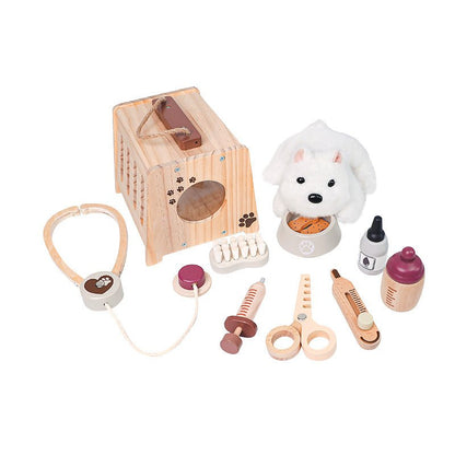 Trousse De Vétérinaire En Bois Pour Jeu De Rôle - Enfant Joyeux