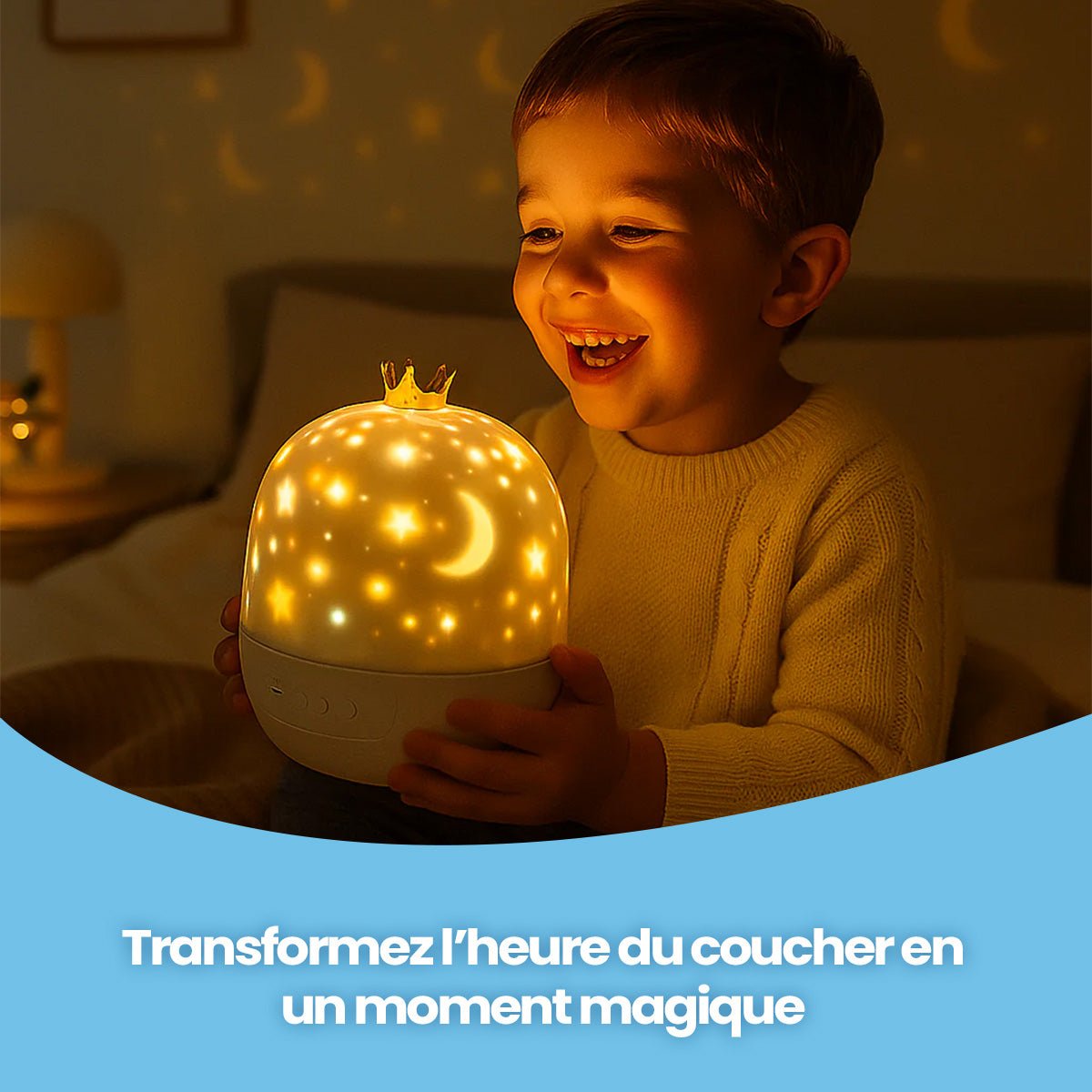 Veilleuse avec projection de ciel étoilé - Enfant Joyeux