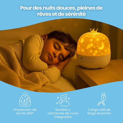 Veilleuse avec projection de ciel étoilé - Enfant Joyeux