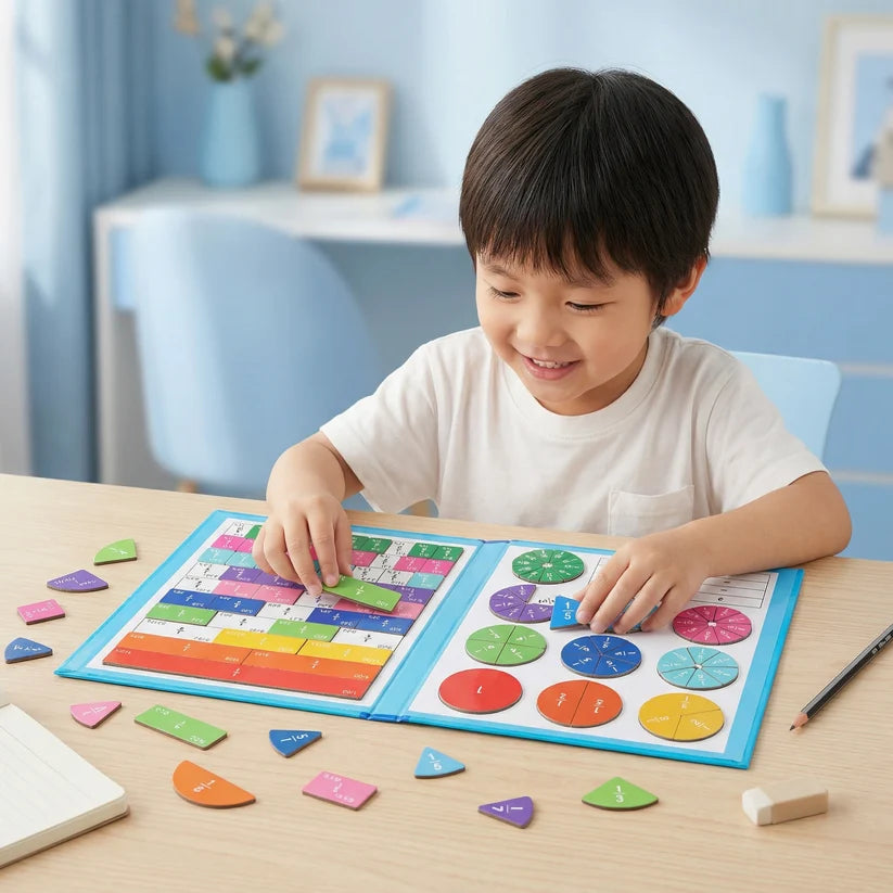 Livre Magnétique Montessori Pour Apprendre Les Fractions