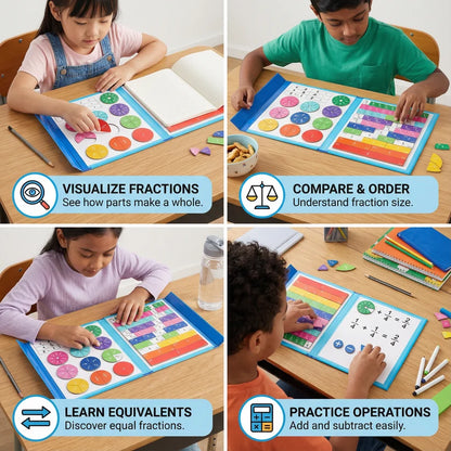 Livre Magnétique Montessori Pour Apprendre Les Fractions