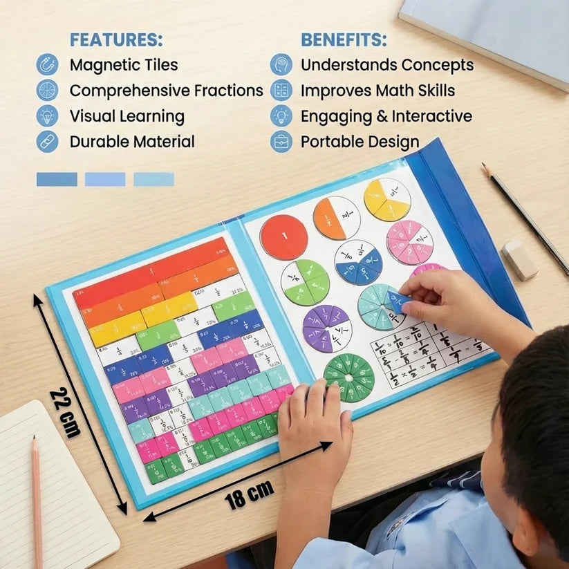 Livre Magnétique Montessori Pour Apprendre Les Fractions